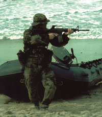 Navy SEAL Hitting the Beach